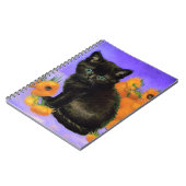 Carnet Van Gogh Kitten noir avec des tournesols (Côté gauche)