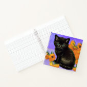 Carnet Van Gogh Kitten noir avec des tournesols (Intérieur)