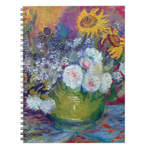 Carnet Van Gogh - Nature morte avec roses et tournesols