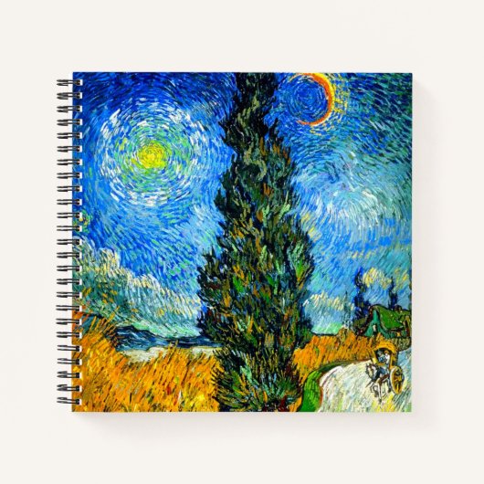 Carnet Van Gogh Road avec Cypress et Star (Devant)