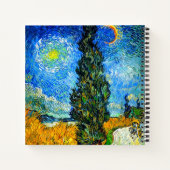 Carnet Van Gogh Road avec Cypress et Star (Dos)