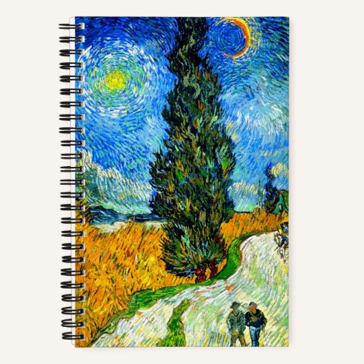 Carnet Van Gogh Road avec Cypress et Star (Recto)