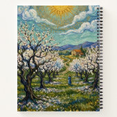 Carnet Van Gogh Style Almond Orchard Sunlit Spring (Dos)