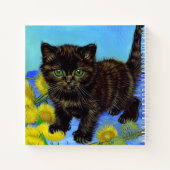 Carnet Van Gogh Style Chat avec tournesol (Dos)