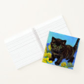 Carnet Van Gogh Style Chat avec tournesol (Intérieur)