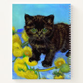 Carnet Van Gogh Style Chat avec tournesol (Dos)