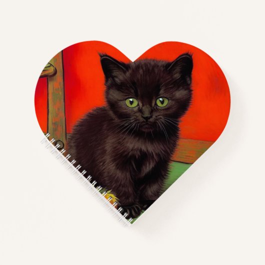 Carnet Van Gogh Style Chat noir (Devant)