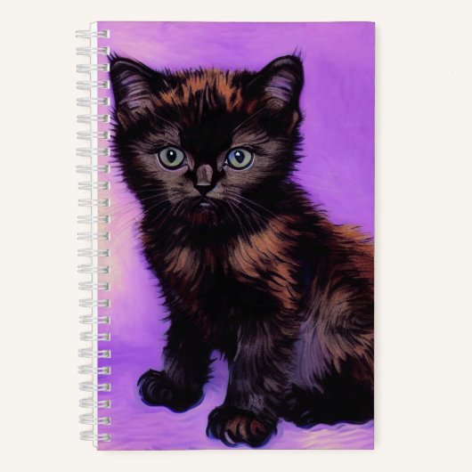 Carnet Van Gogh Style Chat pourpre (Recto)