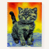Carnet Van Gogh Style Chat Sunset Beach (Devant)