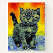 Carnet Van Gogh Style Chat Sunset Beach (Dos)