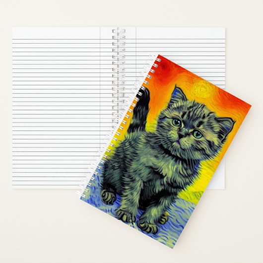 Carnet Van Gogh Style Chat Sunset Beach (À l'intérieur)
