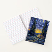 Carnet Van Gogh Style Cypress Dusk Starry Night Art  (Intérieur)