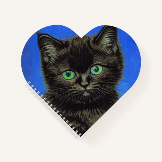 Carnet Van Gogh Style Kitten noir (Devant)