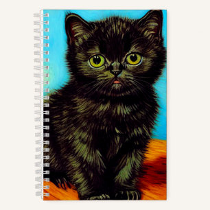 Carnet Van Gogh Style Pouting Kitten