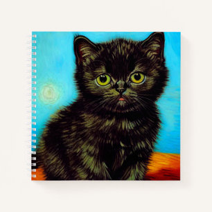 Carnet Van Gogh Style Pouting Kitten