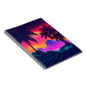 Carnet Vaporwave rocks and palm trees (Côté Droit)