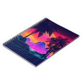 Carnet Vaporwave rocks and palm trees (Côté gauche)