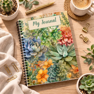 Carnet Variété de Succulentes Personnalisées