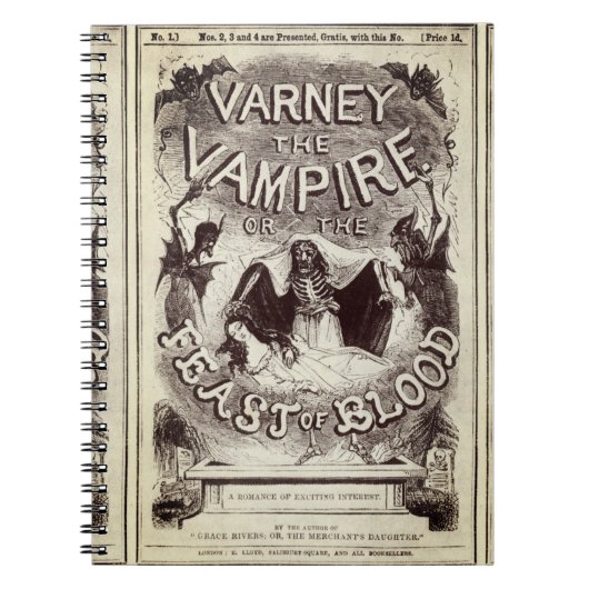 Carnet Varney le vampire (couverture de publication) (Devant)