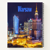 Carnet Varsovie Pologne Nuit Skyline Varsovie Spire (Dos)