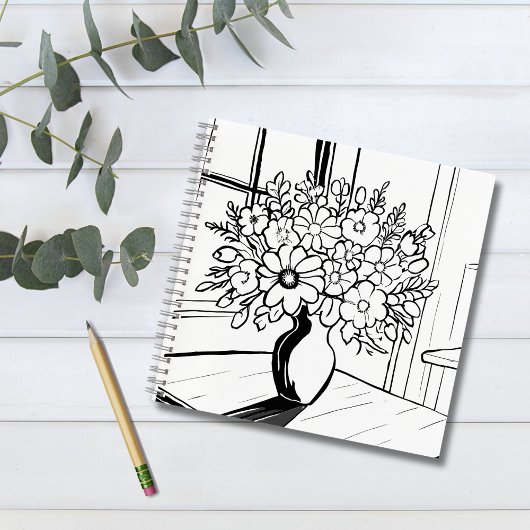 Carnet Vase à fleurs