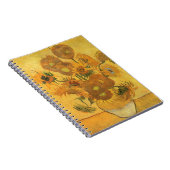 Carnet Vase avec 15 tournesols par Vincent van Gogh (Côté Droit)