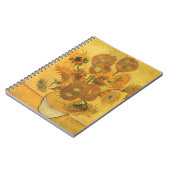 Carnet Vase avec 15 tournesols par Vincent van Gogh (Côté gauche)