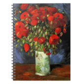 Carnet Vase avec des papillons rouges | Vincent van Gogh (Devant)