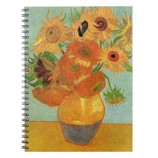 Carnet Vase avec douze tournesols par Vincent van Gogh (Devant)