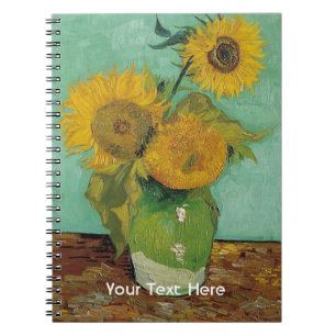 Carnet Vase avec trois tournesols, Vincent van Gogh