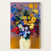 Carnet Vase blanc avec fleurs Odilon Redon (Verso)