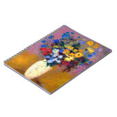 Carnet Vase blanc avec fleurs Odilon Redon (Côté gauche)