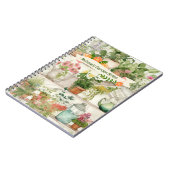 Carnet Vase de fleurs botaniques Jardin Plante Aquarelle (Côté gauche)