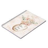 Carnet Vase de fleurs rose tendre (Côté gauche)