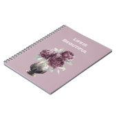 Carnet Vase de jolies fleurs violettes (Côté gauche)