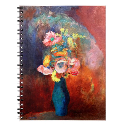 Carnet Vase éthérée de fleurs, tableau d'Odilon Redon (Devant)