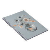Carnet Vase Floral Véritable Crème Bleue (Côté Droit)