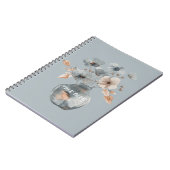 Carnet Vase Floral Véritable Crème Bleue (Côté gauche)