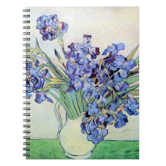 Carnet Vase Still Life avec Irises par Vincent van Gogh (Devant)