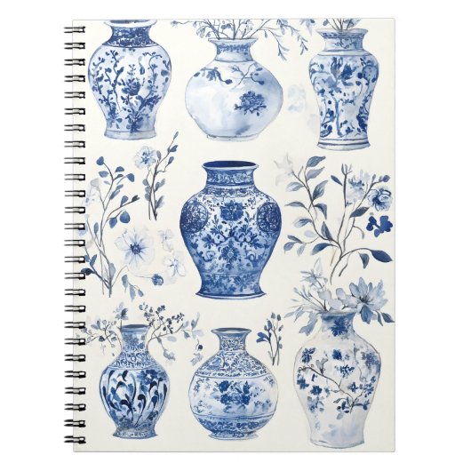 Carnet vases de Delft, caractérisés par leur style classi (Devant)