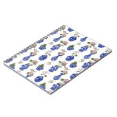 Carnet Vases et fleurs bleus de chinoiserie (Côté gauche)