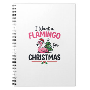 Carnet Vecteur de citation de Noël flamant rose