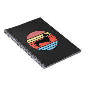 Carnet Vecteur de coucher de soleil rétro teckel (Côté Droit)