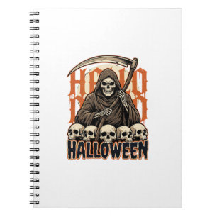 Carnet Vecteur de crâne de faucheuse d'Halloween