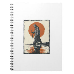 Carnet Vecteur de réflexion de silhouette de marche au co