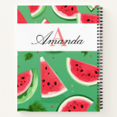 Carnet Vector Green Watermelon Premier Motif Monogramme (Dos)