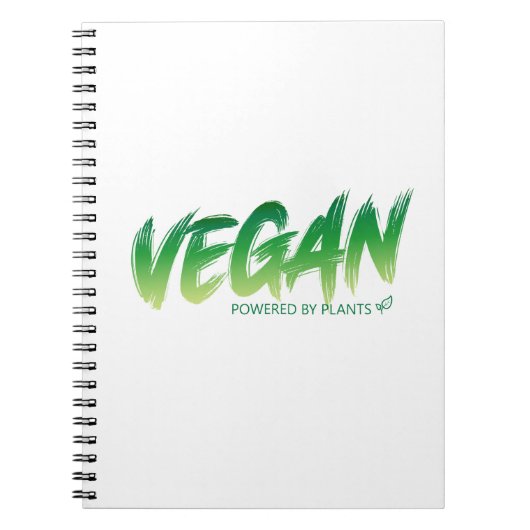 Carnet Vegan - Propulsé par des plantes (Devant)