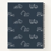 Carnet Véhicules de construction École Nom des garçons Bl (Dos)