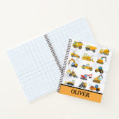 Carnet Véhicules de construction Jaunes mignons (Intérieur)