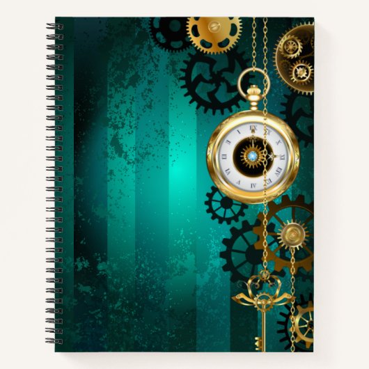Carnet Veille bijoux Steampunk sur un Arrière - plan vert (Devant)